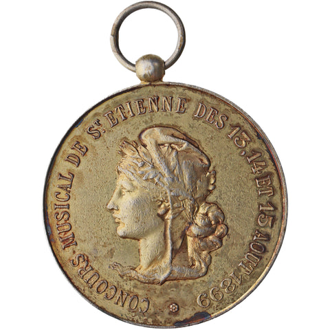 1899 Saint-Étienne Musical Competition Medal France