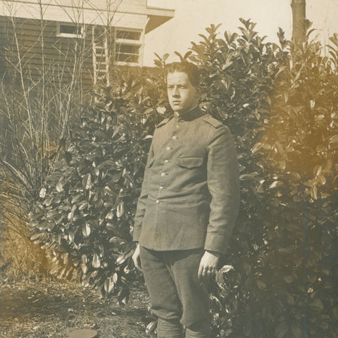 World War I Belgian Soldier Photo Postcard