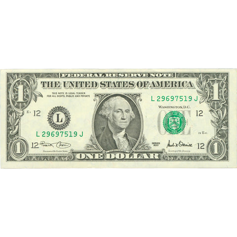 2001 United States 1 Dollar Banknote