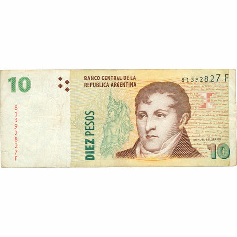 2003 Argentina 10 Pesos Banknote