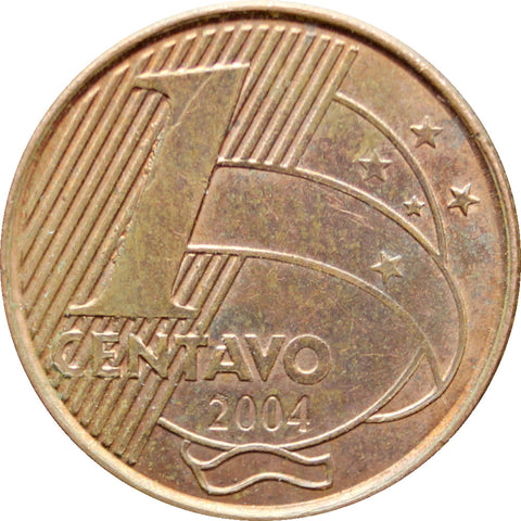 2004 1 Centavo Brazil Coin Portrait of Pedro Álvares Cabral