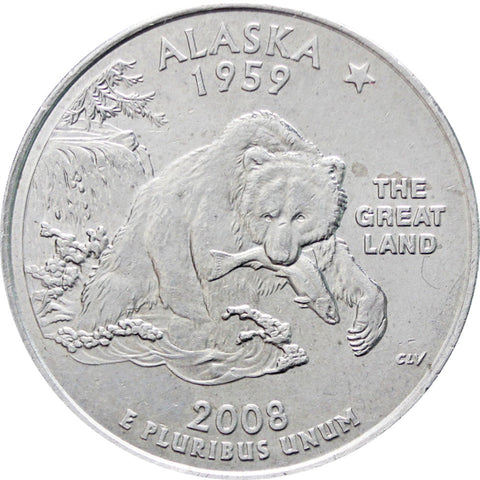 2008 P Washington Quarter Dollar Alaska Coin