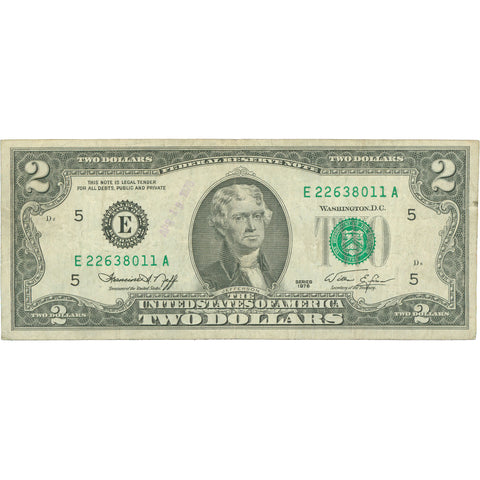 1976 USA Two Dollar Federal Reserve Note