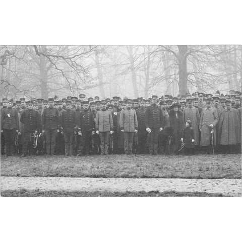 Large Group Photo of French Soldiers - Early 20th Century Postcard