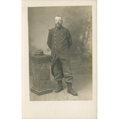 World War I Belgium Soldier Photo Postcard