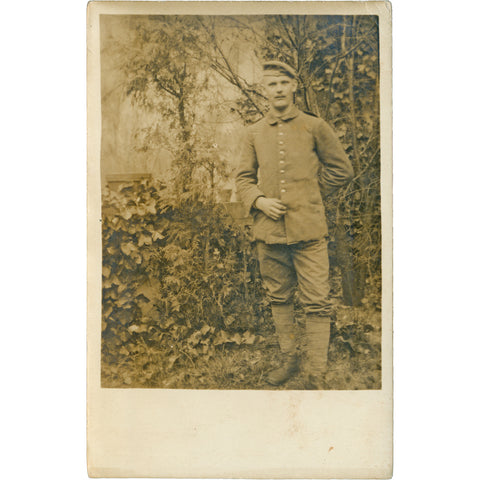 World War I German Soldier Photo Postcard