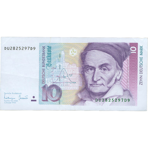 1993 Germany 10 Deutsche Mark Banknote