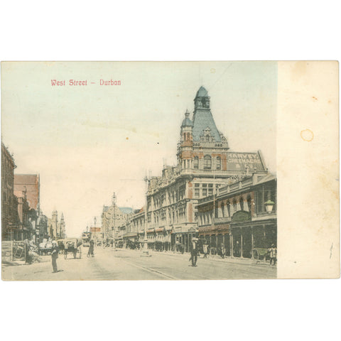 Durban, South Africa – West Street, Early 20th Century Postcard