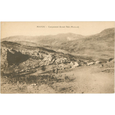 Morocco Campement Devant Bab-Moroudj Postcard