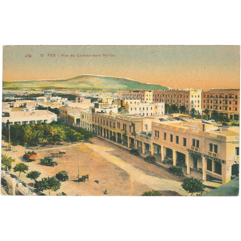 Fès, Morocco Rue du Commandant Mellier Postcard