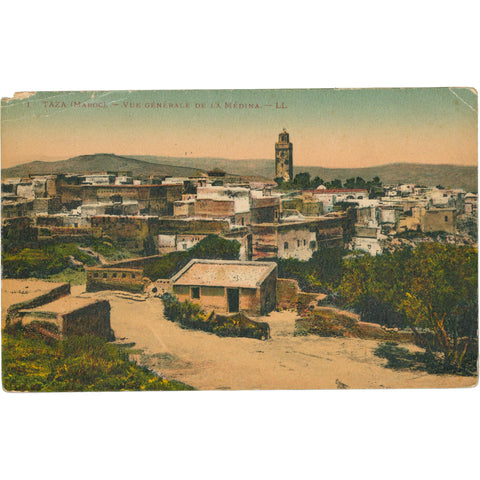 Taza, Morocco Vue Générale de la Médina Postcard