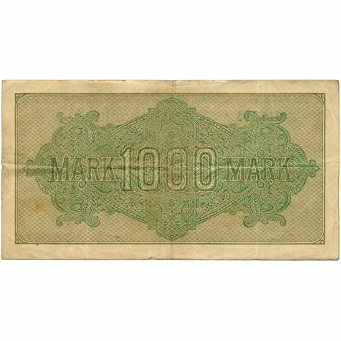 1922 1000 Mark Banknote Germany Weimar Republic