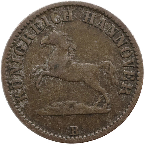 1858 ½ Groschen Kingdom of Hannover Coin Germany George V