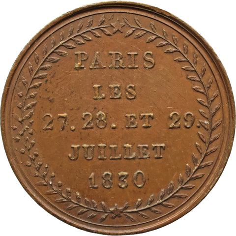 1830 The Three Glorious Days Louis-Philippe Commemorative Medal