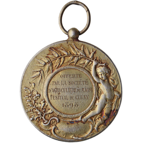 1898 Cluny Music Festival Medal France Society of Agriculture de Macon