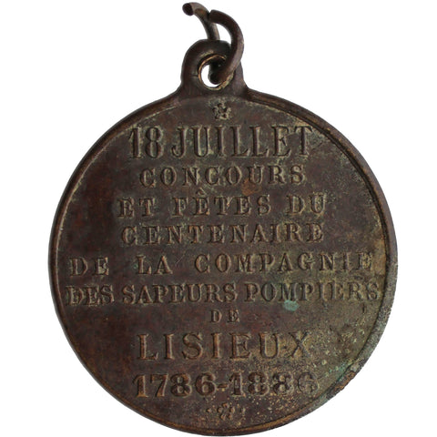 1886 Lisieux Firefighters' Brigade (Sapeurs-Pompiers) France Medal