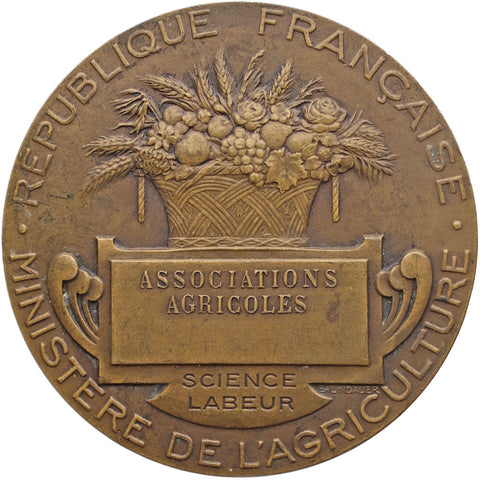 Pre-1940-French Agriculture Ministry Medal – Associations Agricoles