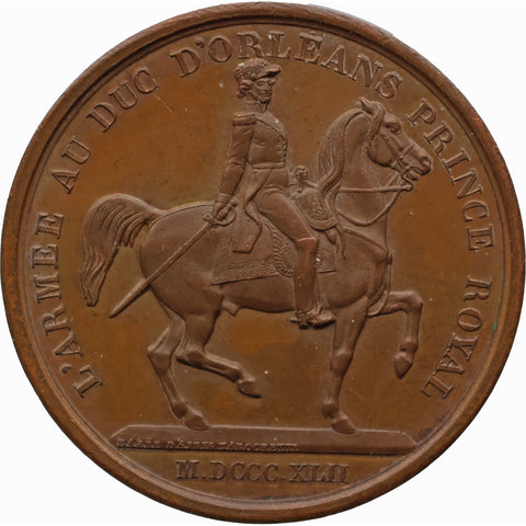 1842 Louis-Philippe I Medal – Presented by the Army to the Duke of Orléans