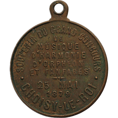 1879 French Republic - Grand Concours de Musique in Choisy-le-Roi Medal