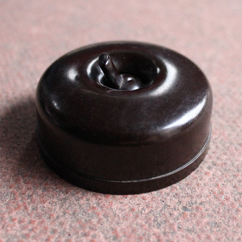 1920’s British Vintage Bakelite Dolly Light Switch Brown