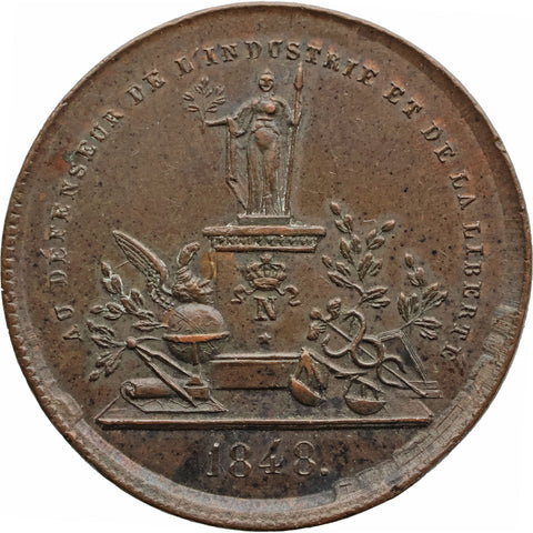 1848 French Medal – Defender of Industry and Liberty by Daniel F.