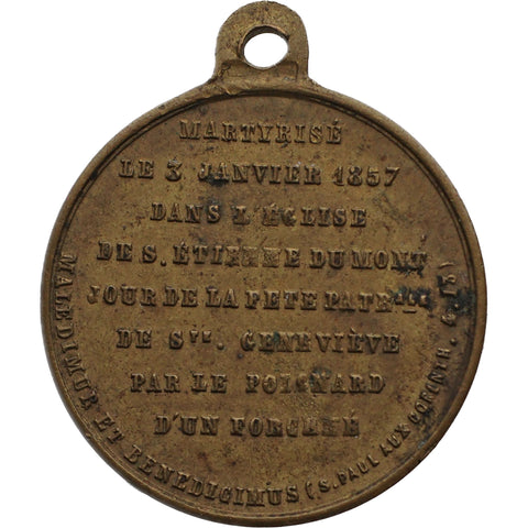 1857 Medal - Dom Auguste Sibour (Archbishop of Paris)