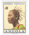 30 Angolan centavo 1961 Angola Stamp Girl