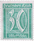 30 Pfennig Green Stamp 1921. German Weimar Republic