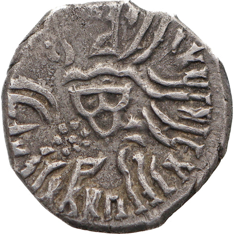 455-467 AD Gupta Empire Drachm Skandagupta Coin Silver