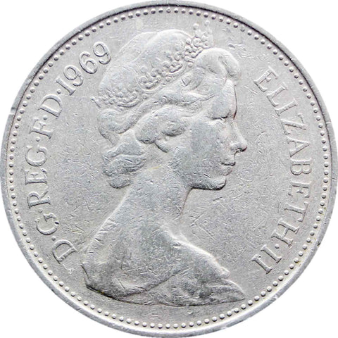 5 New Pence 1969 Elizabeth II 2nd portrait United Kingdom Coin