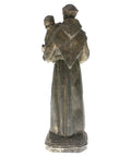 Antique Statue St Anthony Metal Cast Spelter Figure Religious Christian