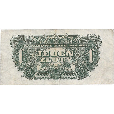 1944 Poland 1 Złoty Banknote