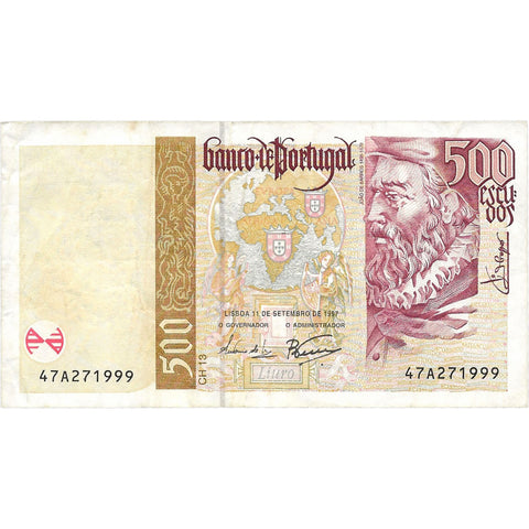 1997 Portugal 500 Escudos Banknote