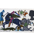 Battle of Hastings 1966 Stamp United Kingdom 4 d - British Penny Elizabeth II Battle Scene from the Bayeux Tapestry I