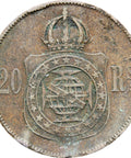 Brazil 1869 20 Reis Pedro II Coin