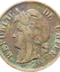 Chile 1880 2 Centavos Coin