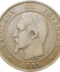 France 1855 10 Centimes Napoleon III Coin