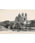 France Marseille Cathedral View Vintage Postcard