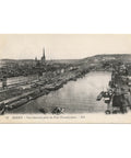 France Rouen City View Vintage Postcard