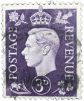 George VI Great Britain Pale Violet 3d Stamp Used