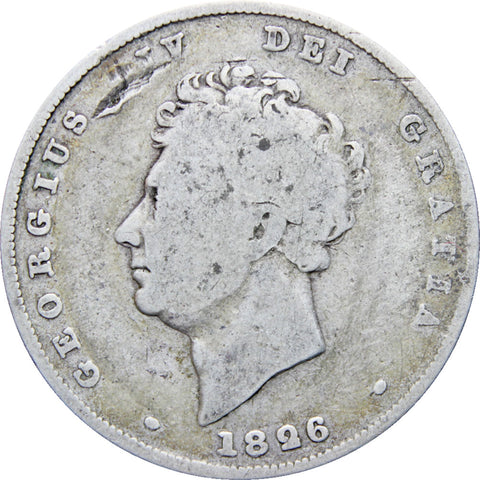 Great Britain 1826 Shilling George IV Coin Silver