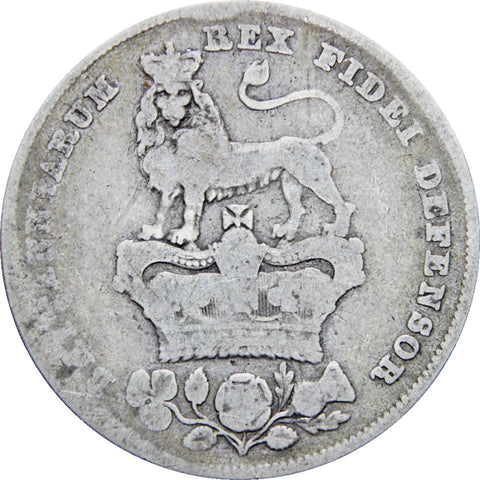 Great Britain 1826 Shilling George IV Coin Silver