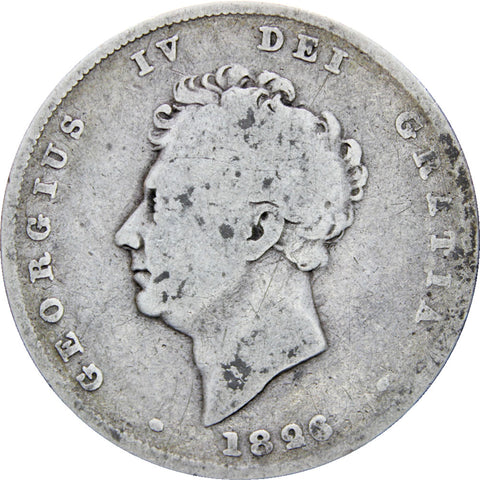 Great Britain 1826 Shilling George IV Coin Silver