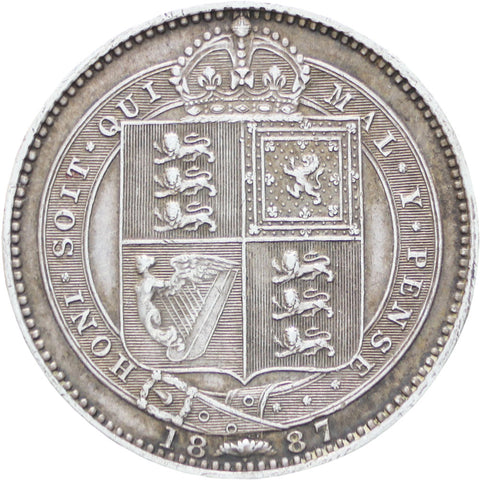 Great Britain Queen Victoria 1887 Shilling Silver Coin