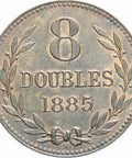 Guernsey 1885 H 8 Doubles Bronze Coin