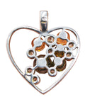 Heart Pendant Stylish Vintage Silver