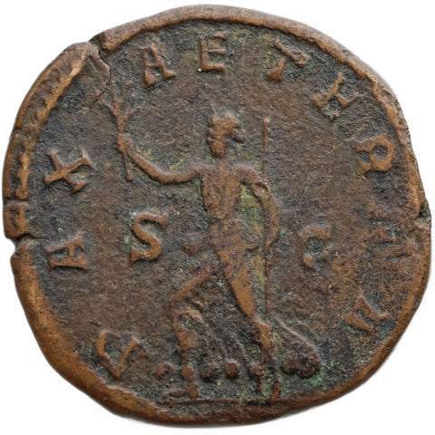 241-244 Roman Empire Sestertius Gordian III Coin Pax Aeternas