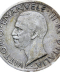 Italy 1927 5 Lire Vittorio Emanuele III Coin Silver