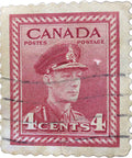 King George VI Canada 4 cents 1943 Stamp Used