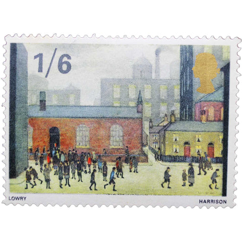 L.S.Lowry 1967 Stamp United Kingdom Elizabeth II 1.6 - British shilling Children Coming Out of School